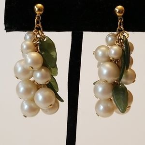 Vintage Pearl Cluster Earrings